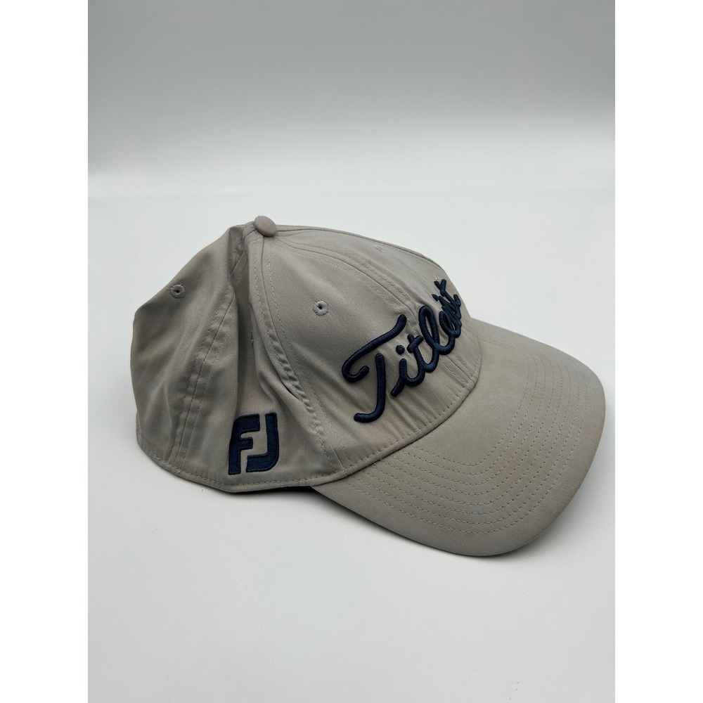 Titleist Golf Hat Gray FootJoy FJ Embroidered‎ Script Logo Adjustable Cap